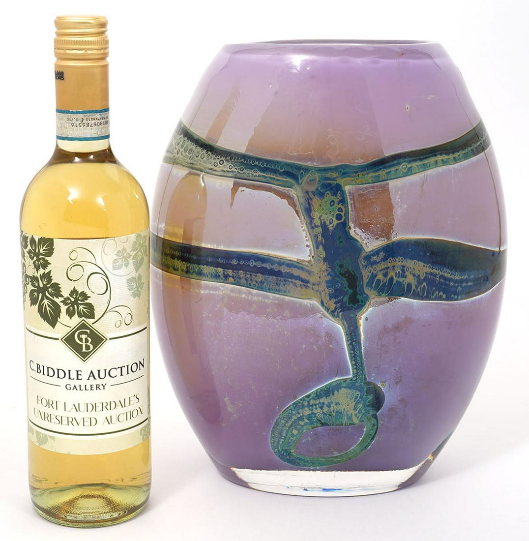 Val St. Lambert Samuel Herman Art Glass Vase (1 of 8)