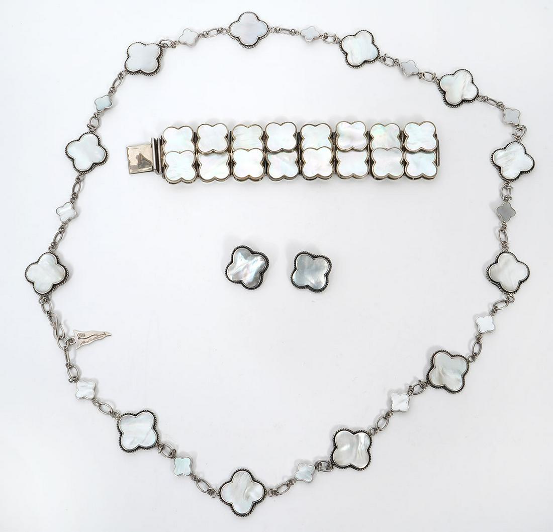 Barry Brinker 950 Silver Mother of Pearl Set (1 of 5)