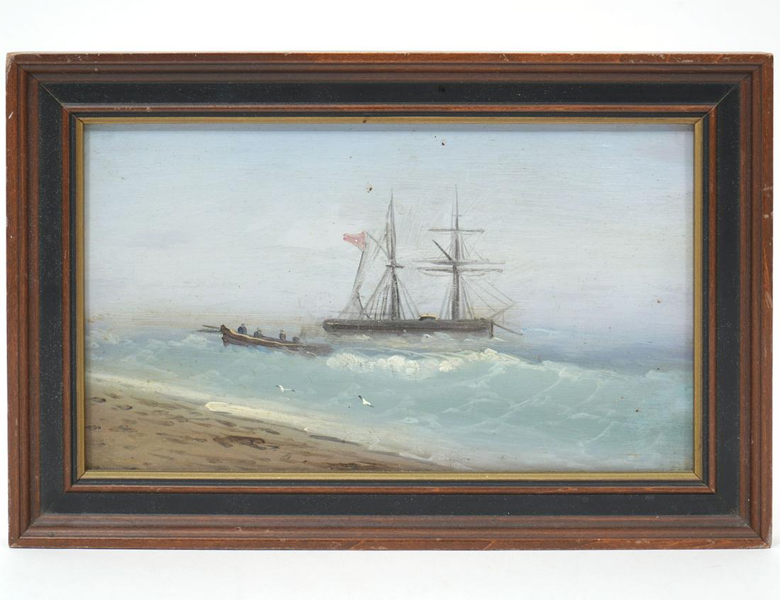 English Oil On Board Nautical Painting (1 of 5)