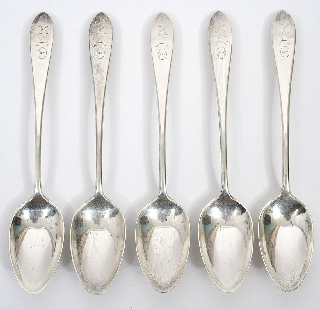 5 Sterling Silver Fraternity Spoons 83.6g (1 of 6)