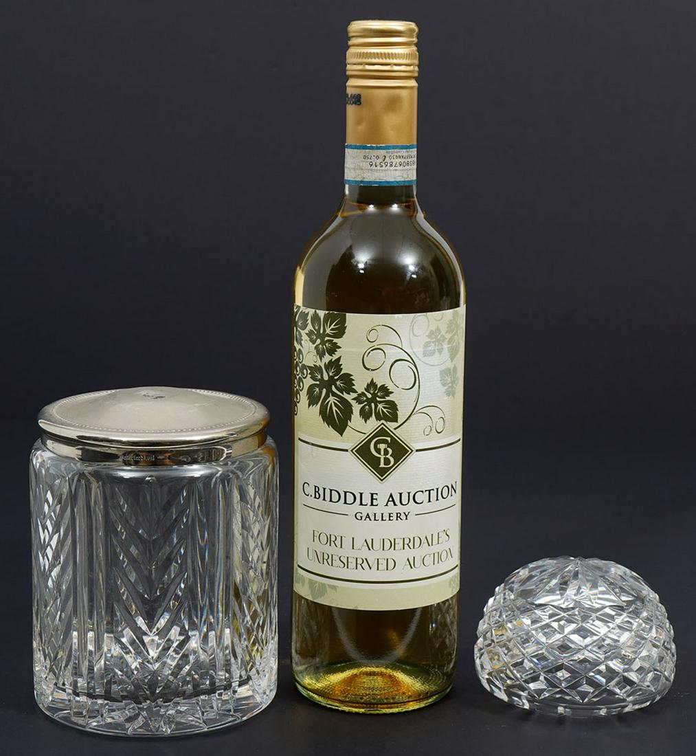 Waterford Humidor Silver-Plate Top & Paperweight (1 of 5)