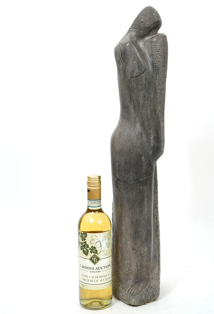 Modern Sculpture Lovers Entwined by Chuck Dodson: Modern Sculpture Lovers Entwined by Chuck Dodson. Original sculpture of woman and man embraced by Florida artist Chuck Dodson who was a resident artist at the renowned Grove House Studios in Coconut G