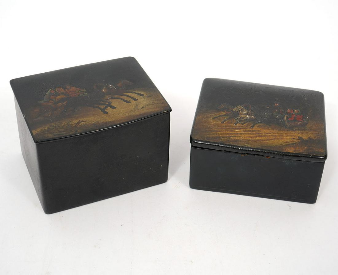 Two Russian Lacquer Boxes (1 of 10)