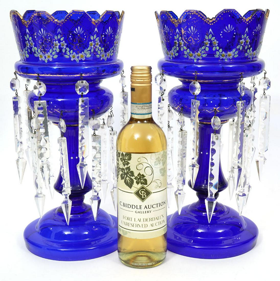 Pr. Victorian Cobalt Blue & Clear Lusters (1 of 7)