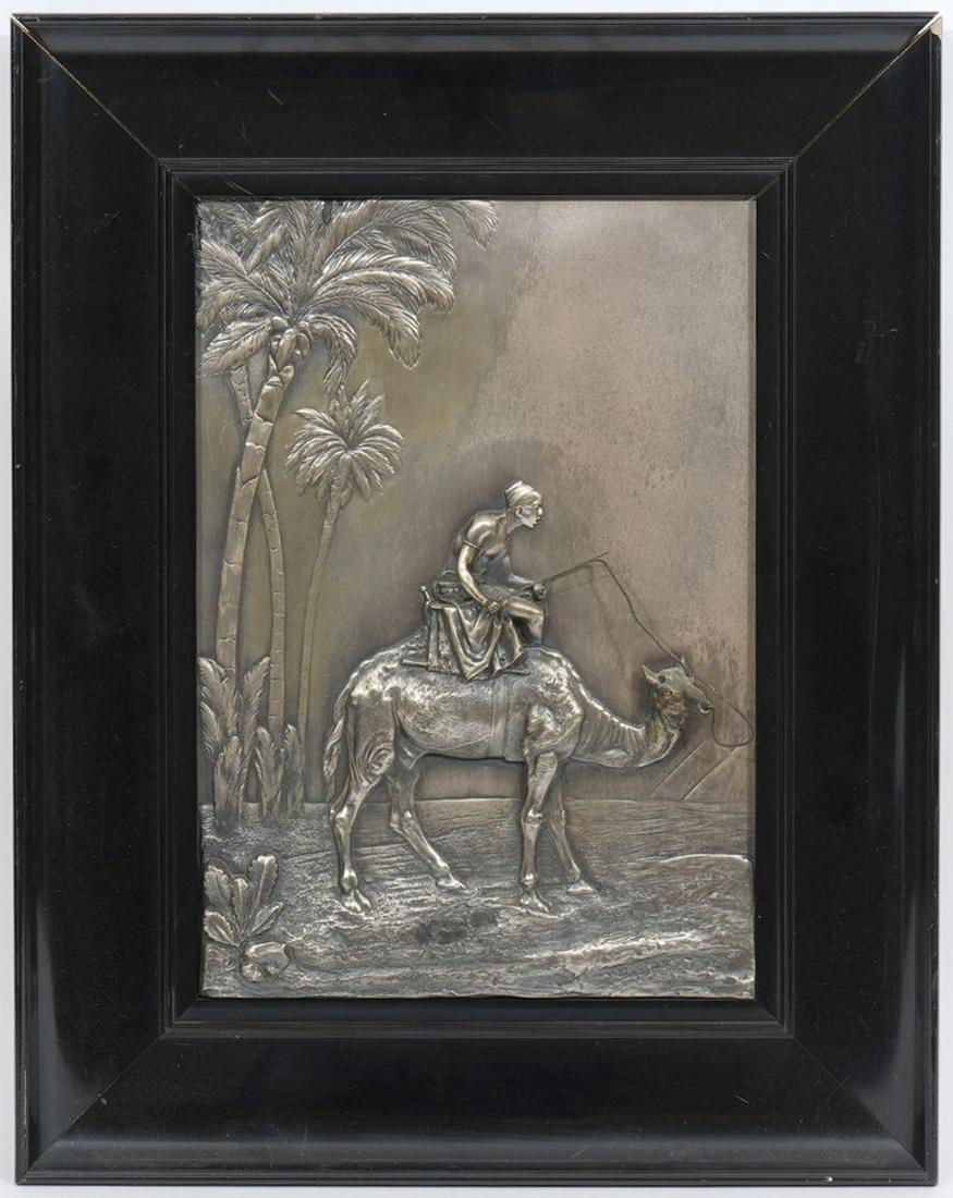 WMF Relief EP Framed Plaque of Boy Riding Camel (1 of 4)