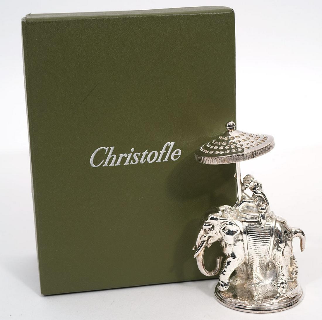 Christofle Elephant Indra Toothpick Holder in Box (1 of 6)