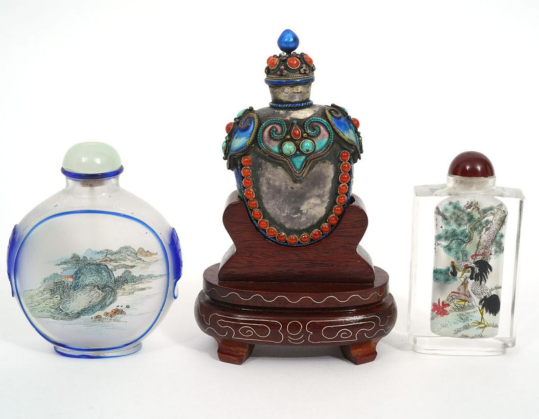 Group of Three Chinese Snuff Bottles (1 of 11)