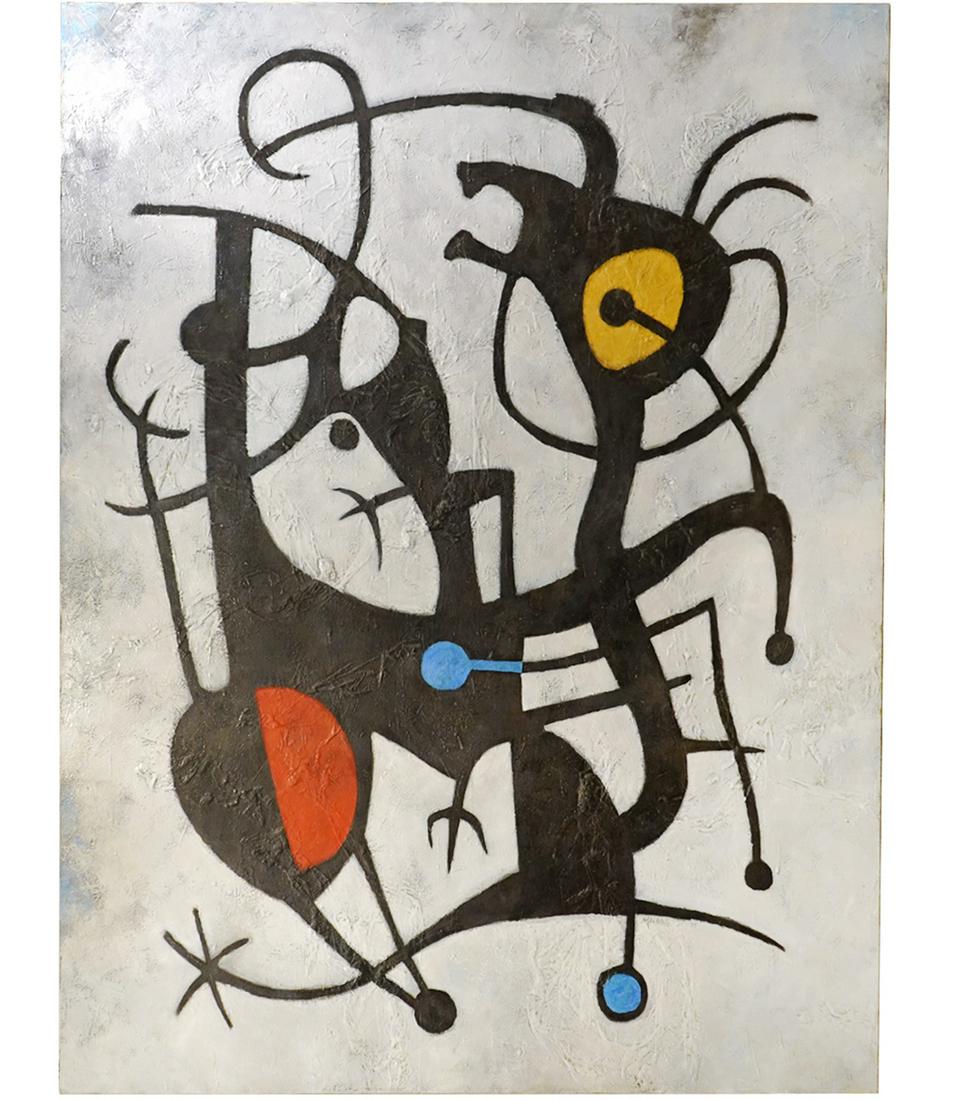 Large Oil on Canvas After Miro (1 of 7)