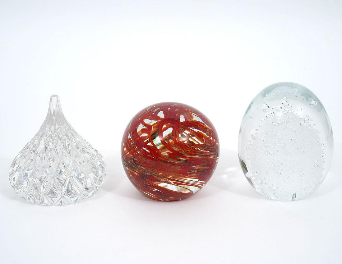 Three Art Glass Paperweights (1 of 7)