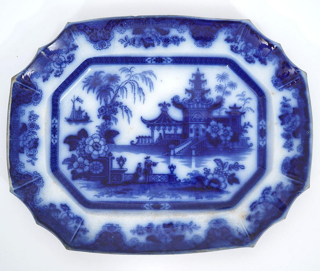 Thomas Phillips & Sons "Lahore" Blue Platter (1 of 6)