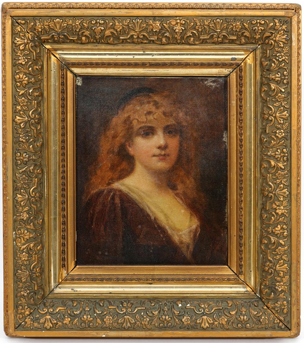 Continental Oil on Canvas Portrait Framed (1 of 7)