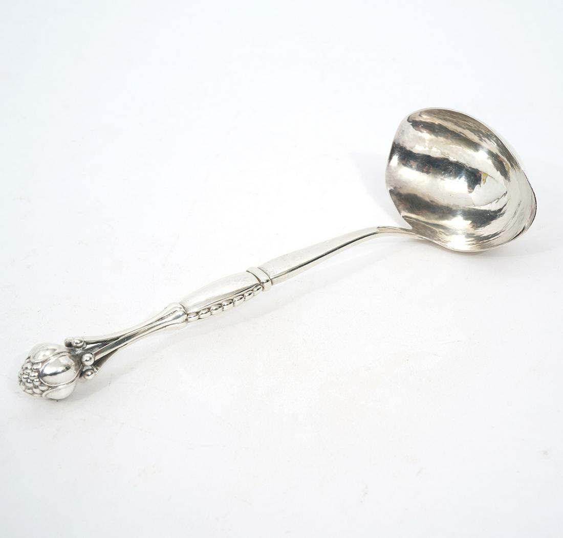 Georg Jensen No. 38 Sterling Silver Ladle: George Jensen 'No 38' sterling silver ladle. Total weight - 72gr. Measures 7.5"L. Hallmarked. Condition report: Good condition, wear commensurate with age and use, please examine all photos closely. C