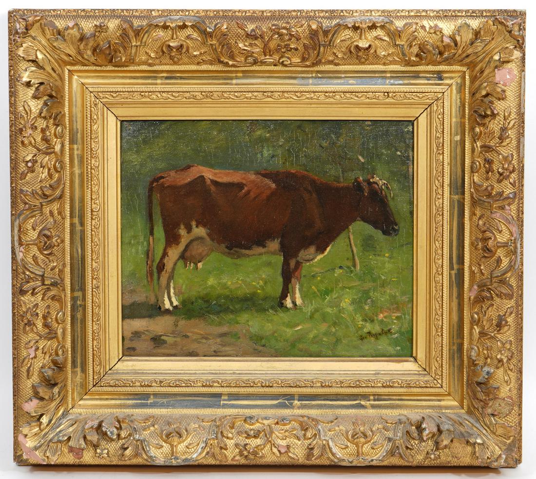 George Poggenbeek Dutch O/B Cow Painting (1 of 5)
