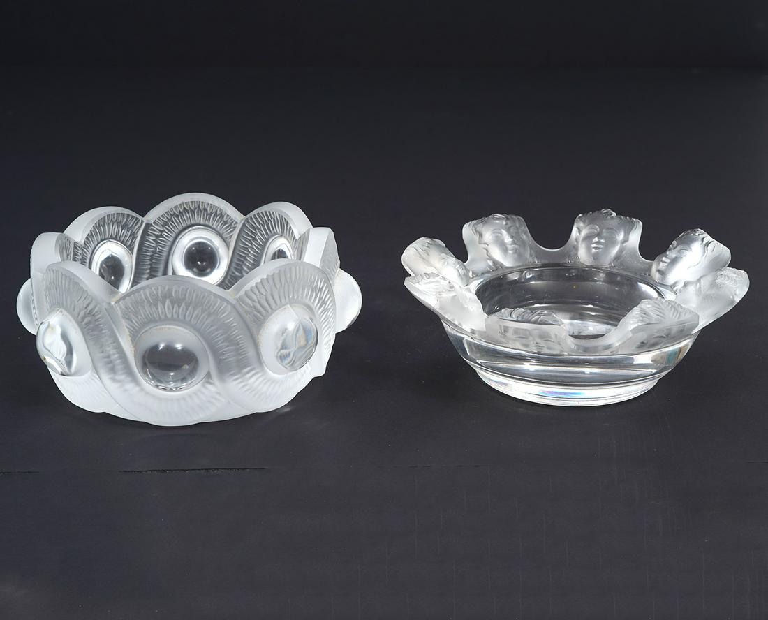 Two Lalique Crystal Ashtrays Gao/Saint Nicholas (1 of 7)