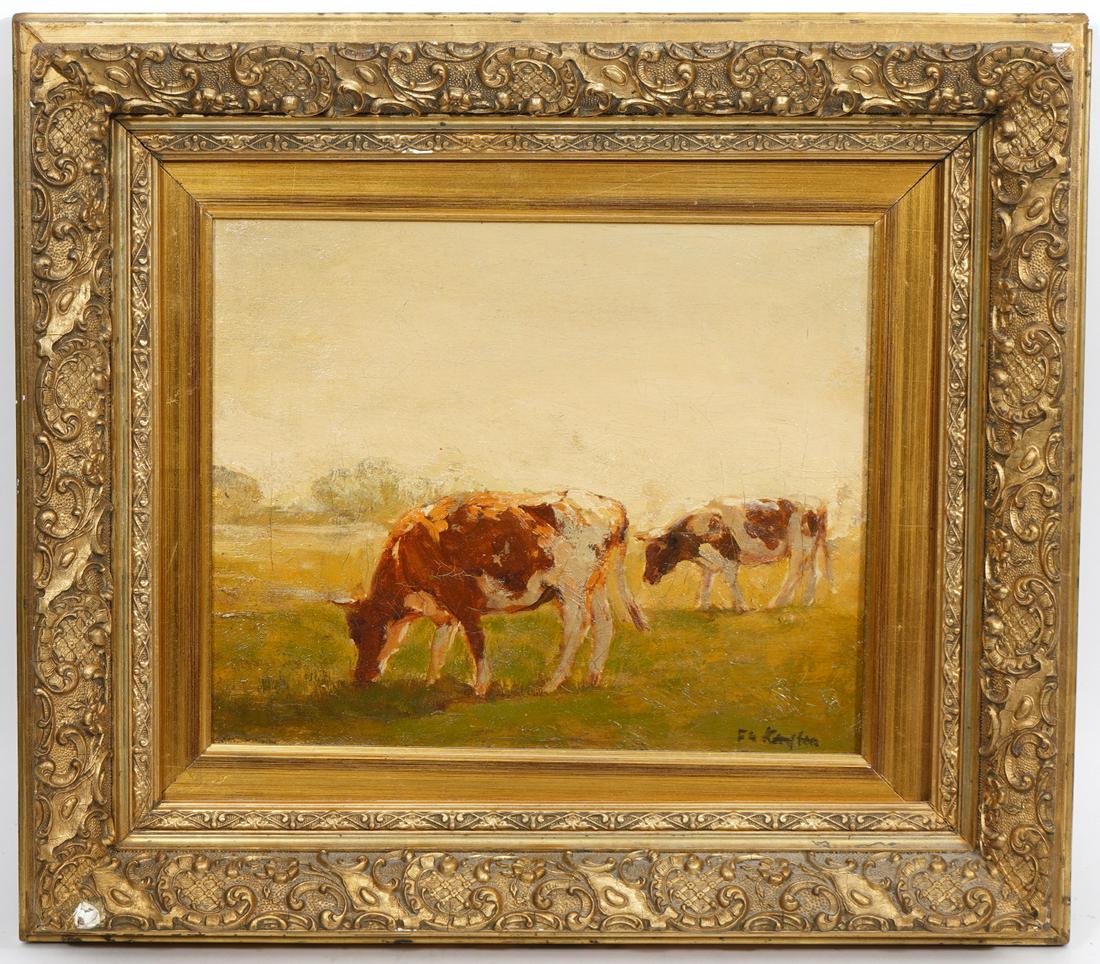 Continental Pastoral Oil Painting Signed (1 of 6)