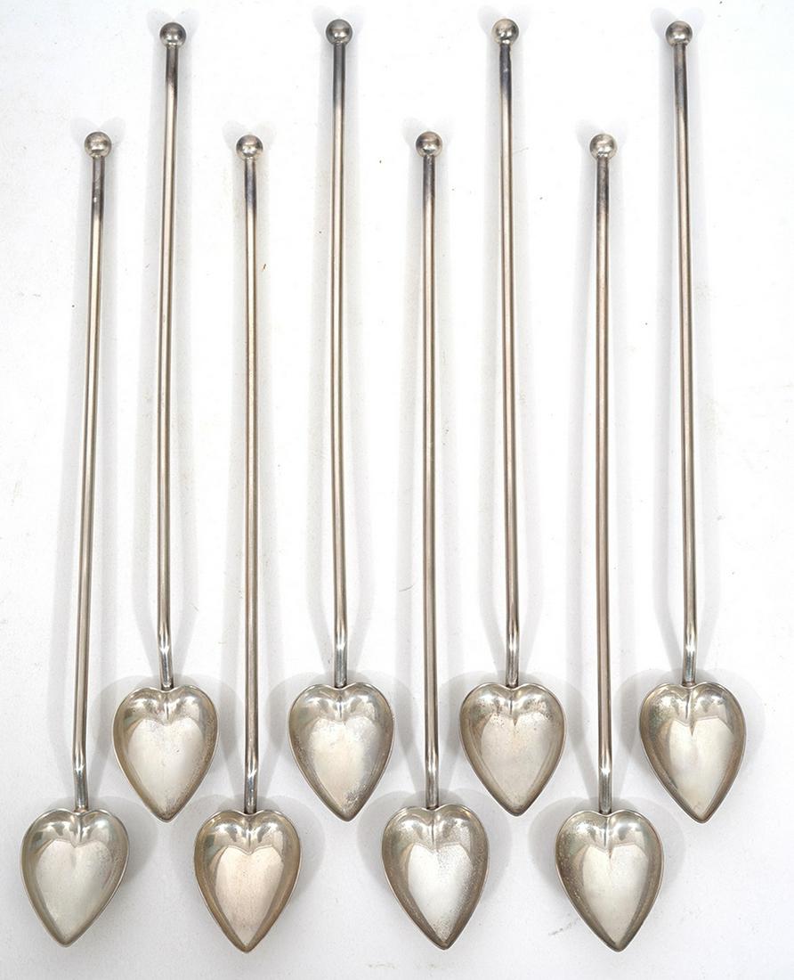 Set of 8 Sterling Silver Iced Tea Straws (1 of 5)