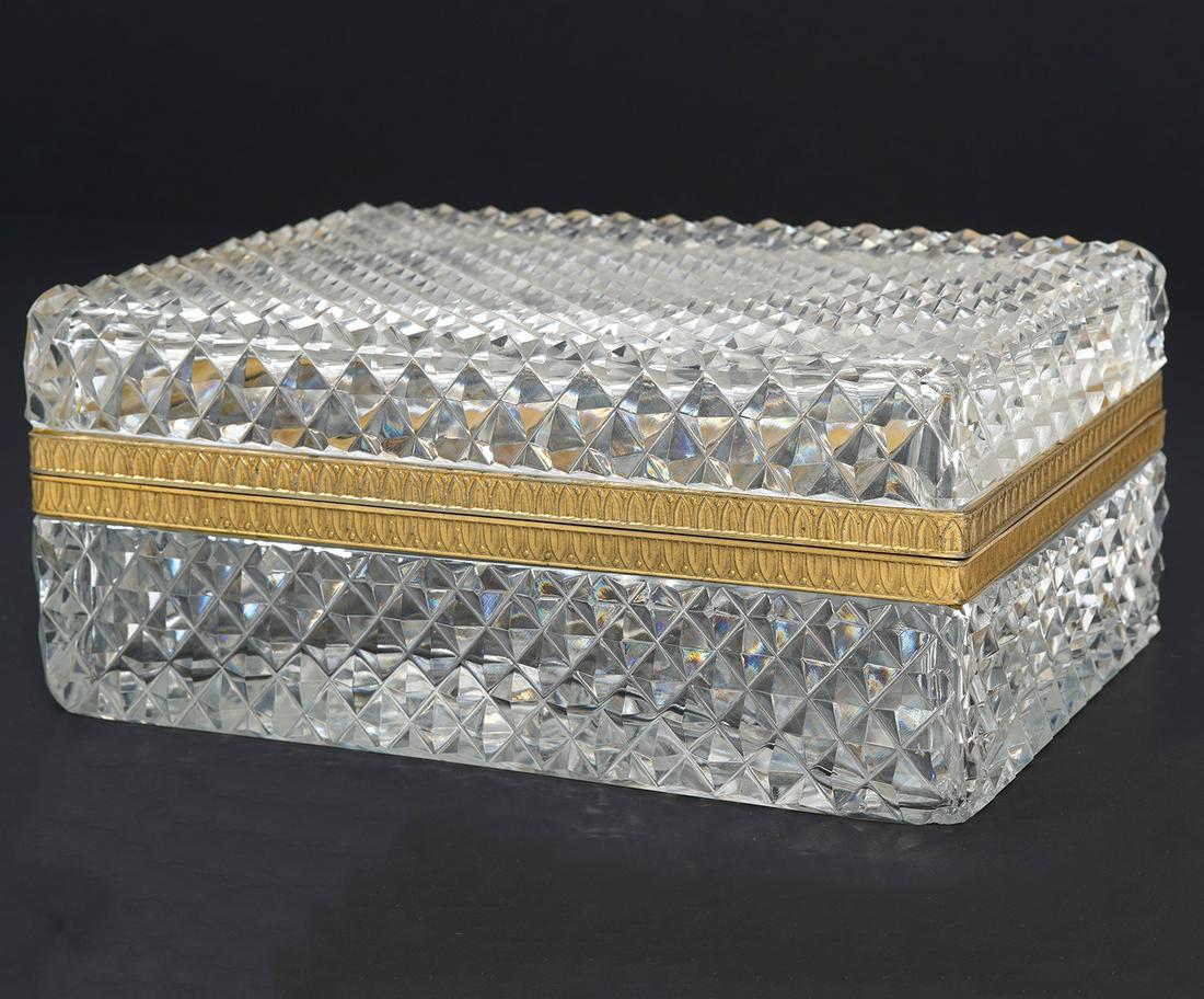 French Cut Crystal Bronze Mounted Vanity Box (1 of 8)