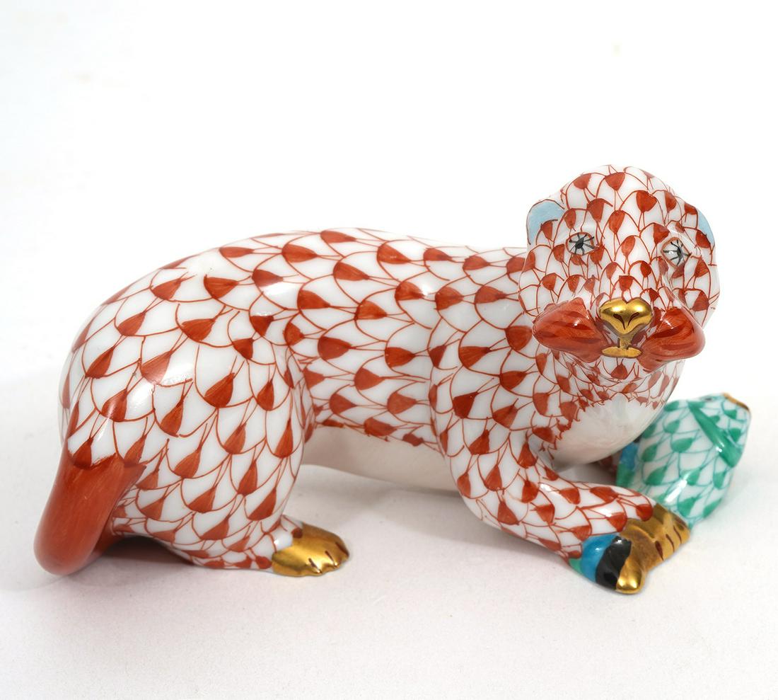 Herend Fishnet Porcelain Sea Otter Figurine (1 of 6)