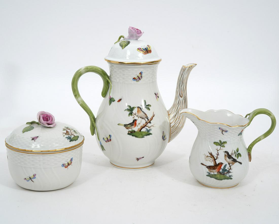 Herend "Rothschild Bird" Teapot Creamer Bowl (1 of 9)