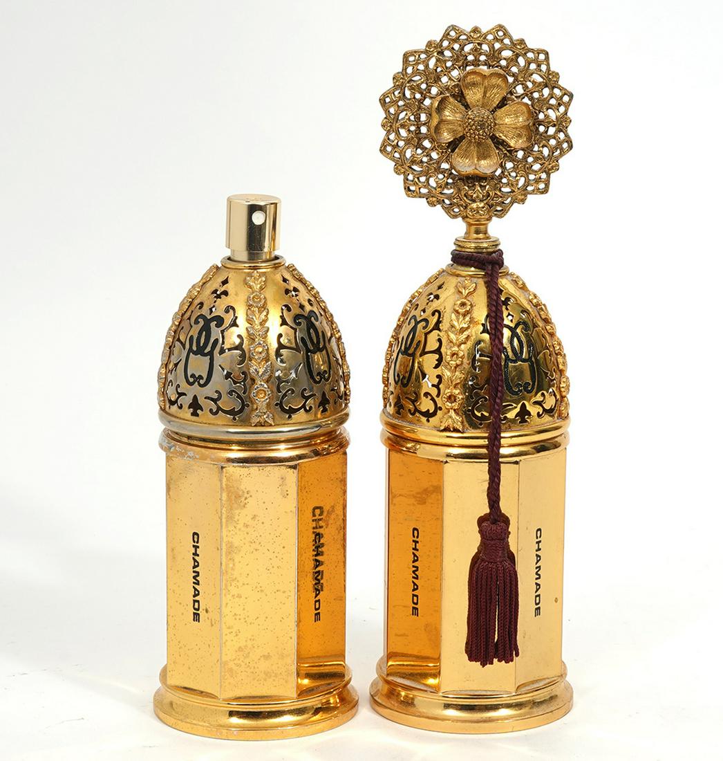 2 Rare Vintage Guerlain Chamade Gold Atomizers Containers (1 of 4)