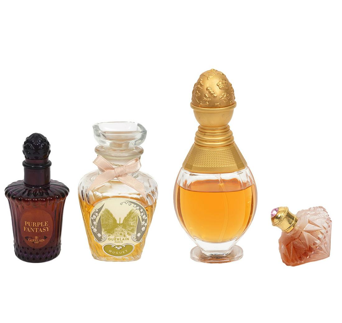 2 Bottles Guerlain and 2 Bottles Faberge Princess Grace Perfume (1 of 11)