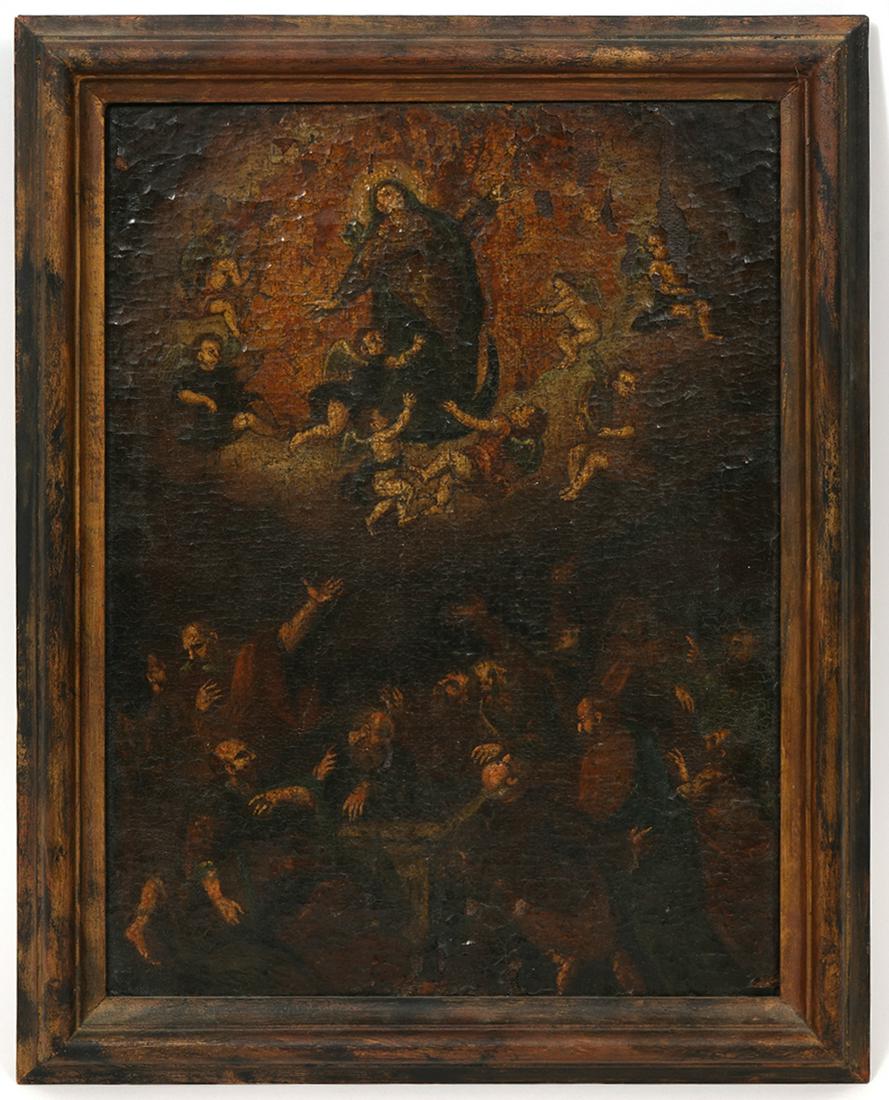 Early 18th C. Spanish School O/C Mount to Board (1 of 5)