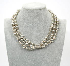 Tiffany & Co. Sterling Triple Torsade Necklace