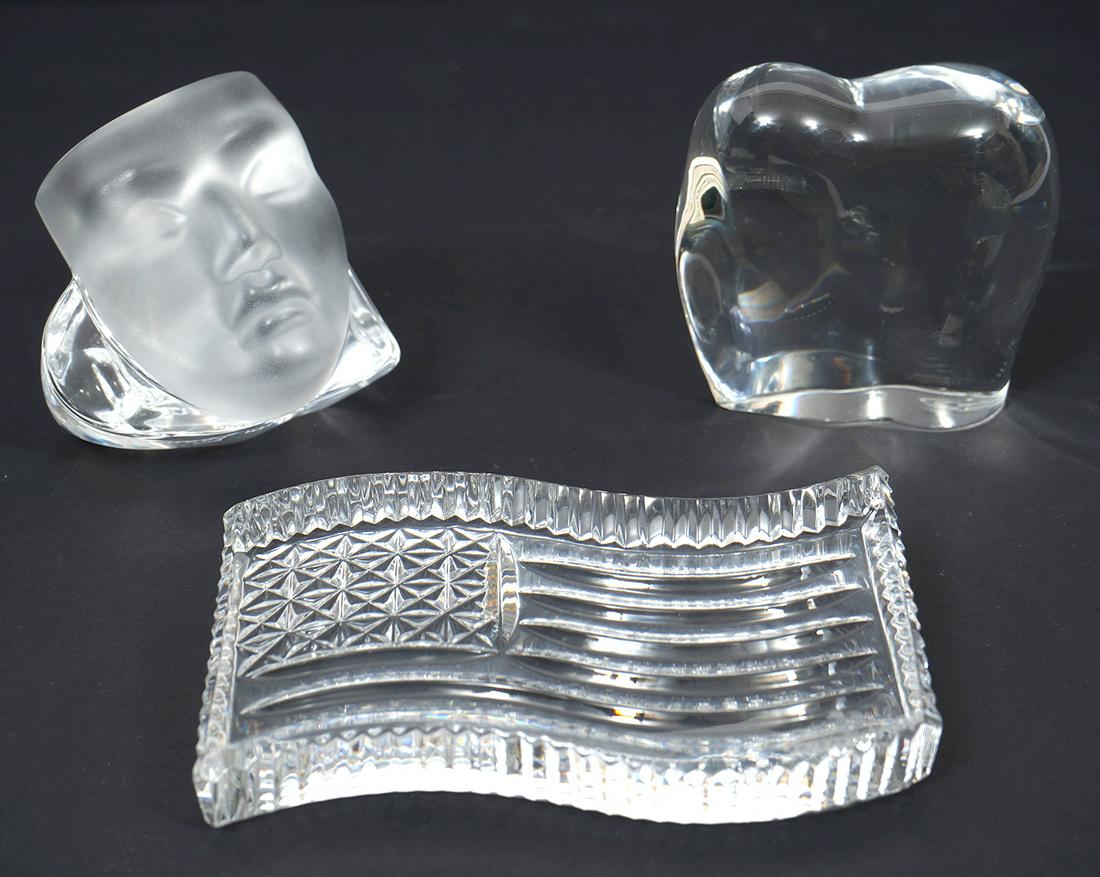 Three Signed Crystal Paperweights (1 of 8)
