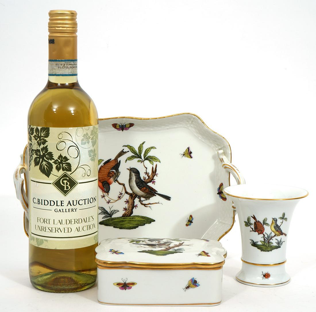 3 Pieces Herend "Rothschild Bird" Porcelain (1 of 4)