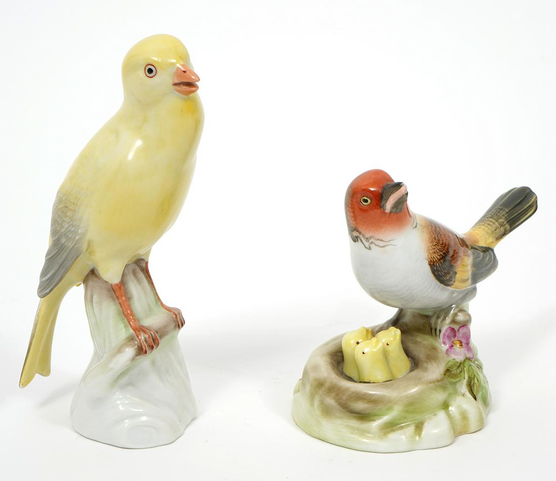 Two Herend Songbird Porcelain Figures (1 of 5)