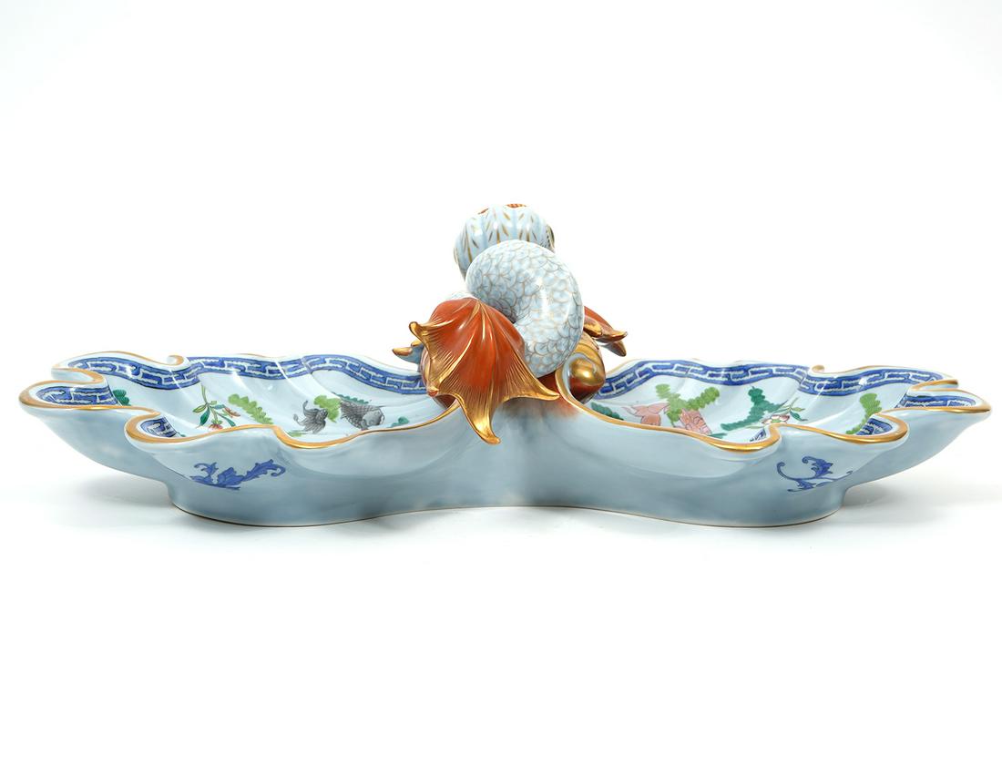 Herend Poisson Double Shell Dolphin Centerpiece (1 of 10)