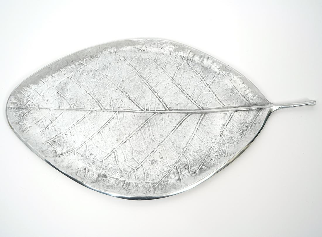 Michael Aram Silvered Leaf-Style Tray (1 of 5)