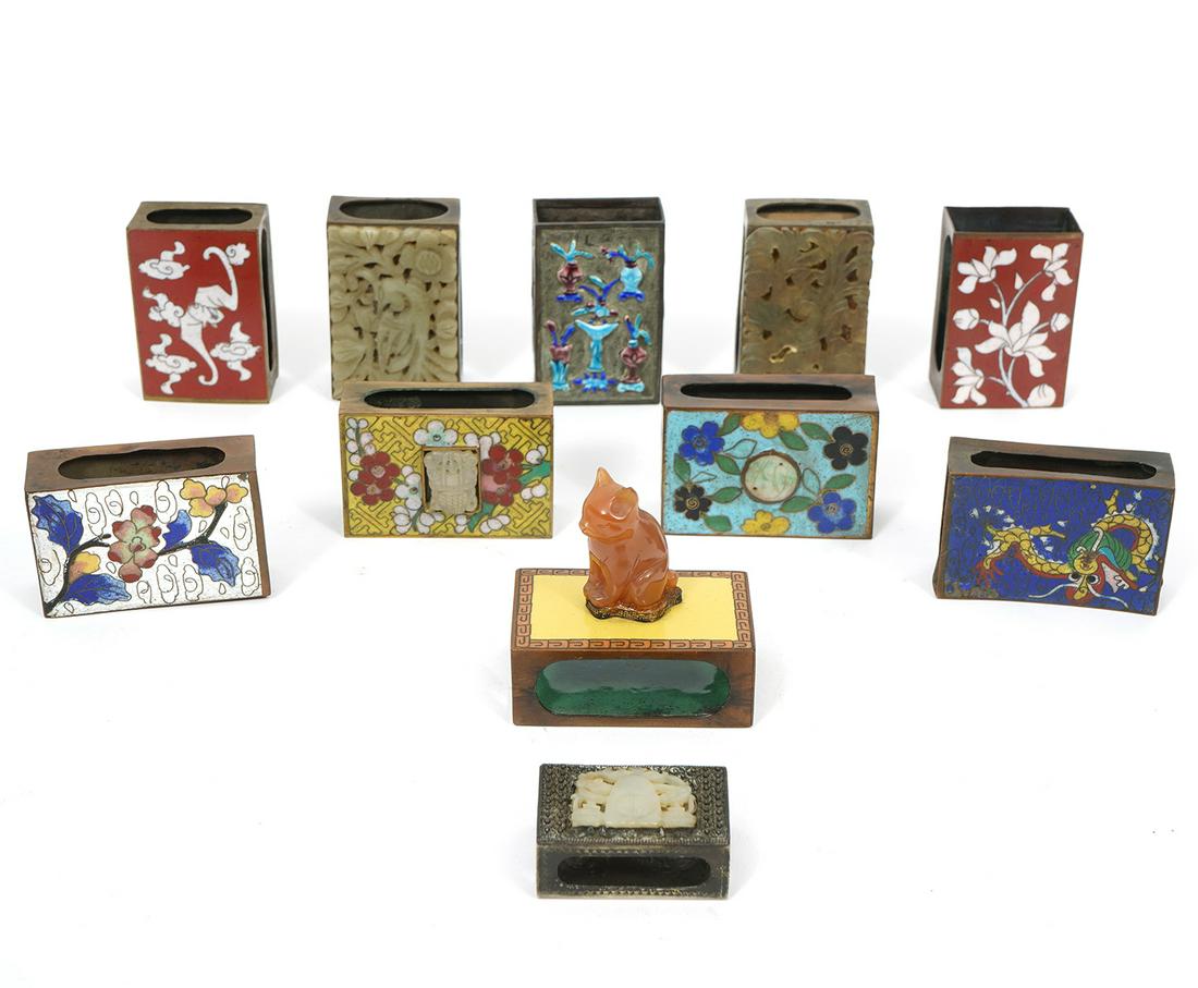 Group of 11 Chinese Matchbox Holders (1 of 15)