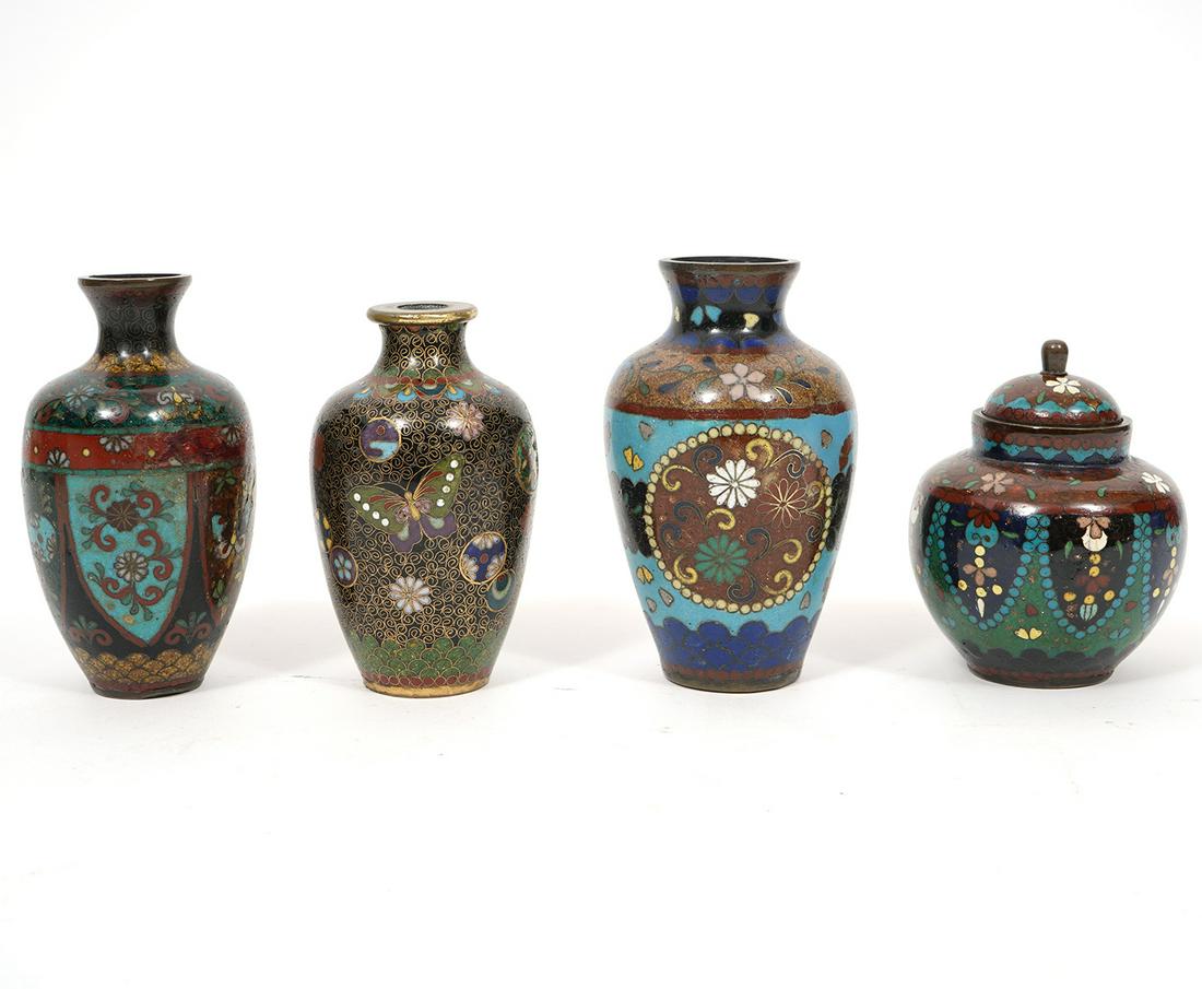 Four Japanese Cloisonne Miniatures (1 of 14)