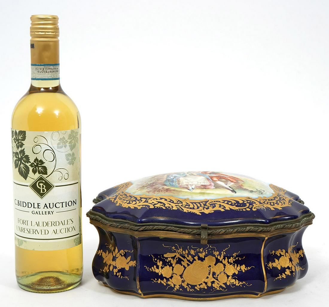 French Sevres-Style Porcelain Vanity Box (1 of 10)