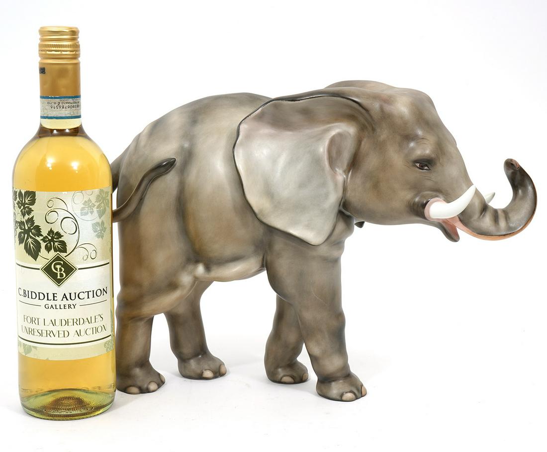 Large Herend Porcelain Elephant Figure (1 of 6)