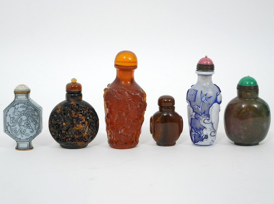 6 Chinese Mixed Materials Snuff Bottles (1 of 5)