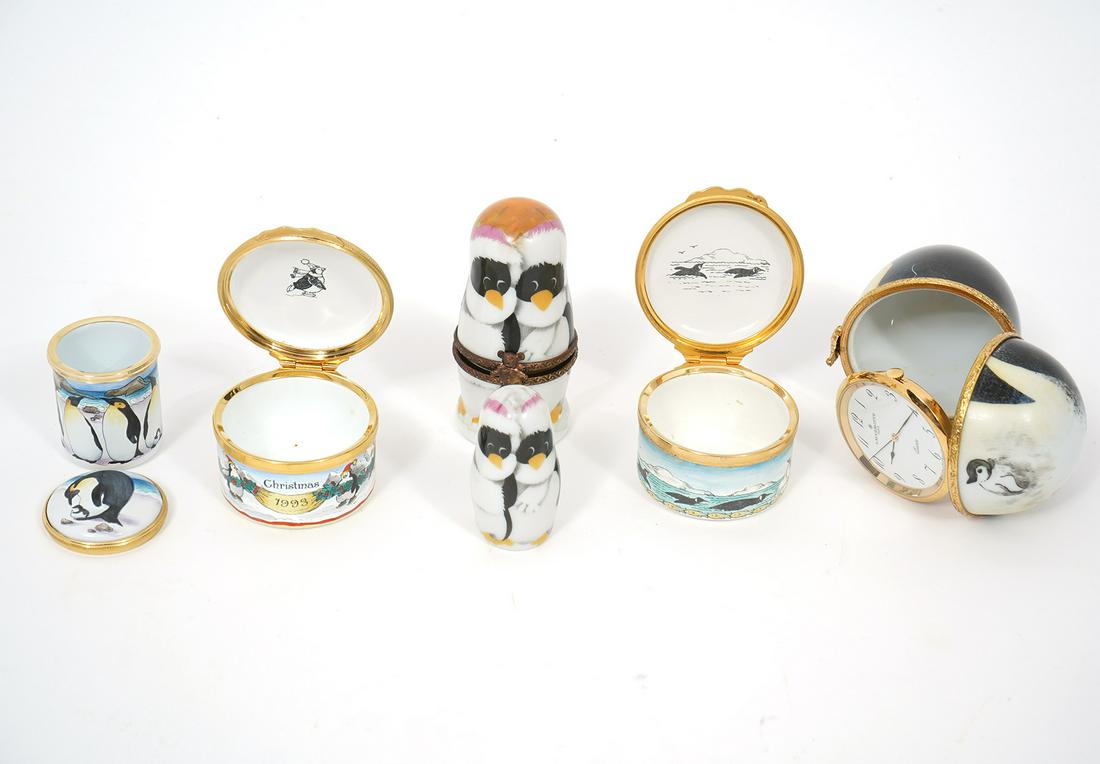 Group of 5 Penguin-Themed Trinket Boxes (1 of 6)