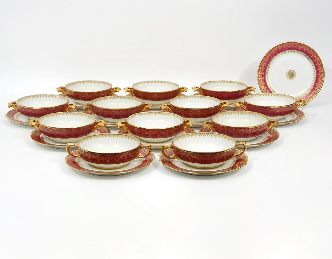 J. Pouyat French Limoges 32pcs Bouillon & Salad (1 of 8)