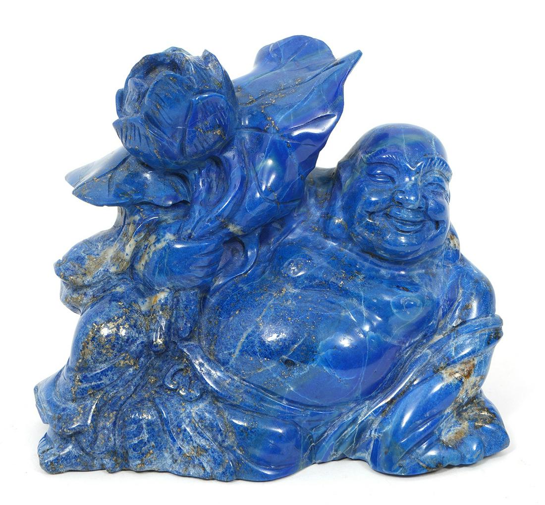 Chinese Carved Lapis Lazuli Buddha (1 of 6)