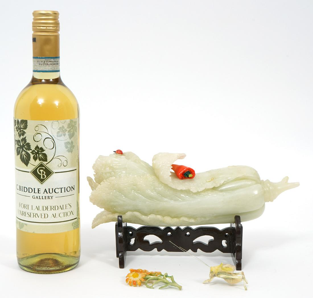 Chinese Carved Hardstone Vegetable Sculpture (1 of 11)