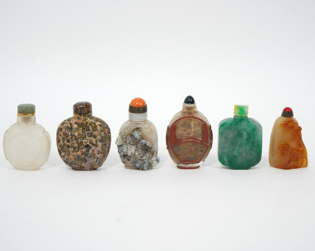 6 Chinese Mixed Materials Snuff Bottles (1 of 8)
