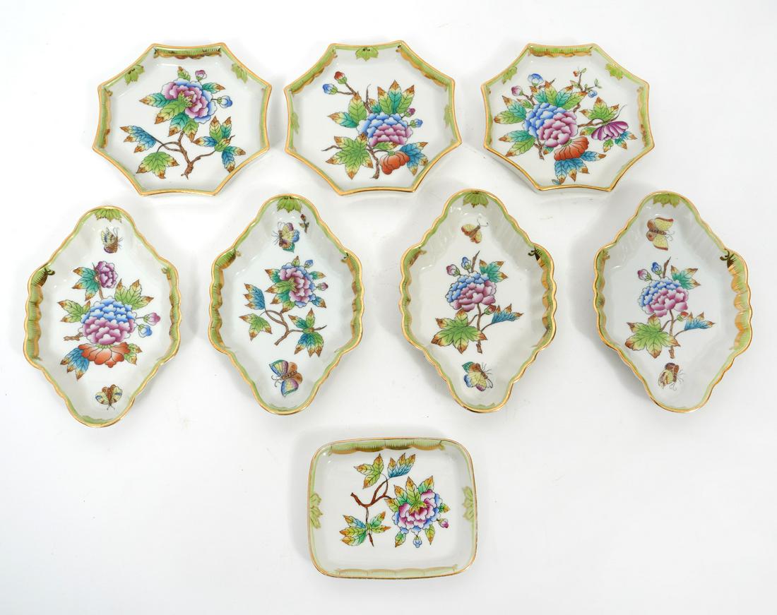 8 Herend 'Queen Victoria' Trinket Dishes (1 of 4)