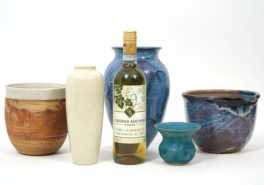 Mixed Lot of 4Pcs Studio Art Pottery (1 of 5)