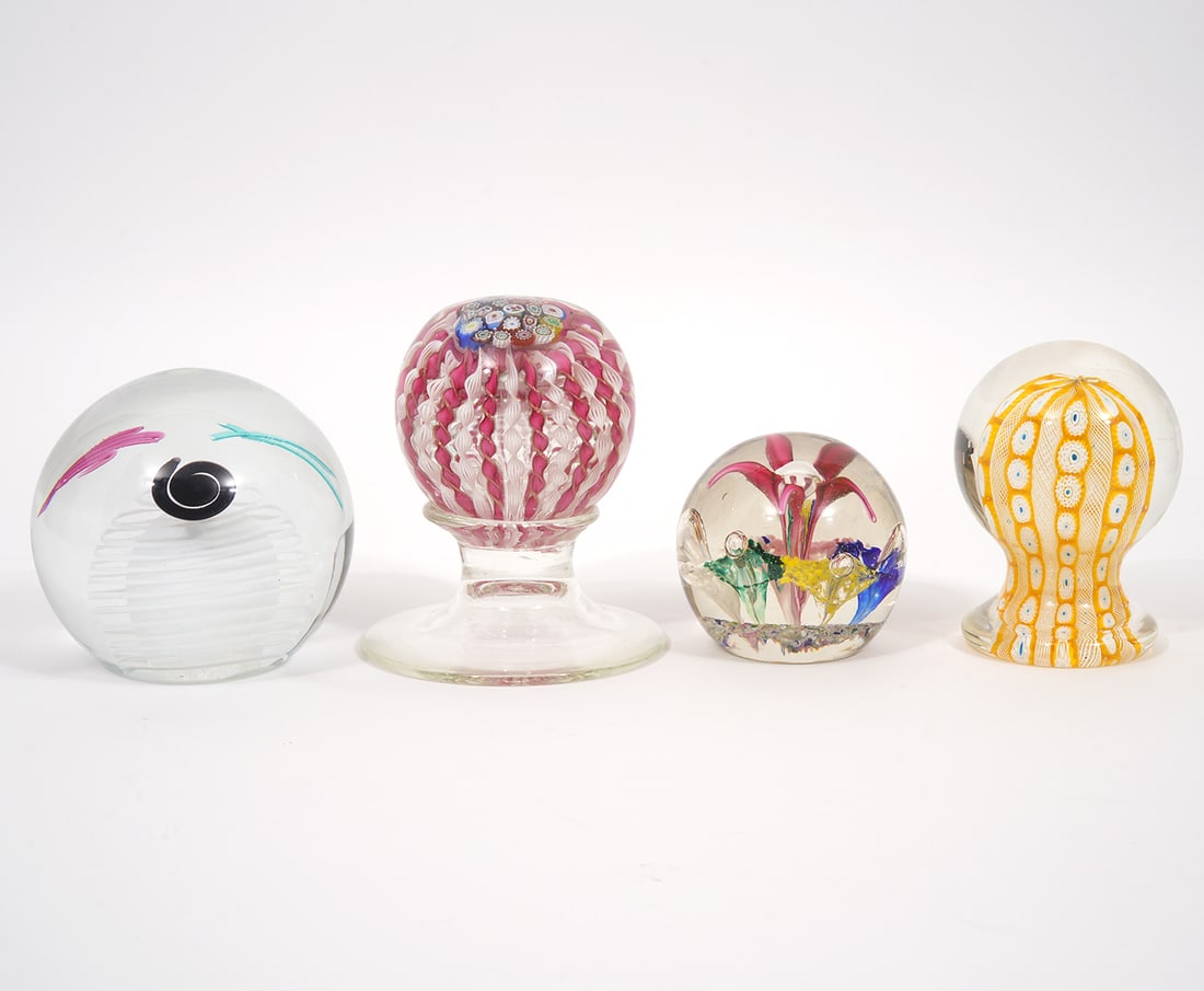 Group of Four Art Glass Paperweights (1 of 6)