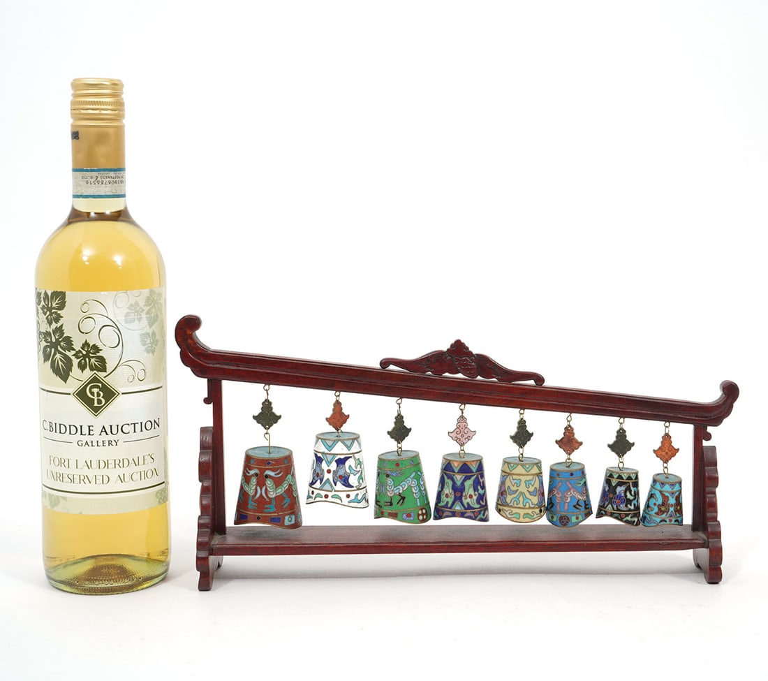 Chinese Cloisonne Graduated Bells (1 of 6)