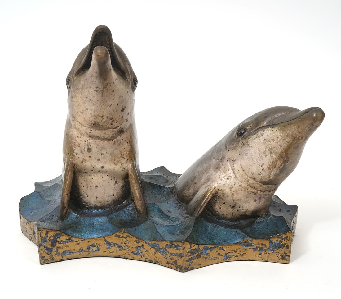 Robert Wyland Dolphins Bronze S/N (1 of 8)