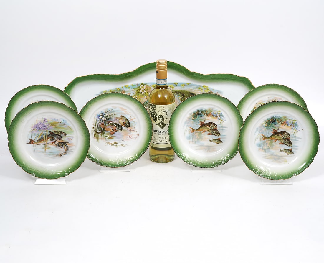 Limoges Fish Service 7pcs Platter/Plates (1 of 10)
