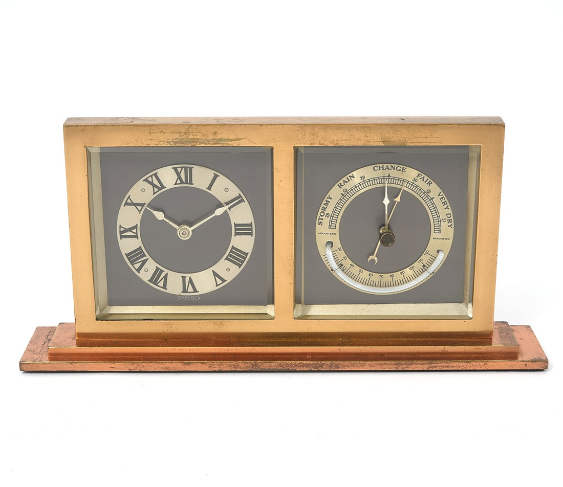 Chelsea Brass Desk Clock and Barometer (1 of 4)