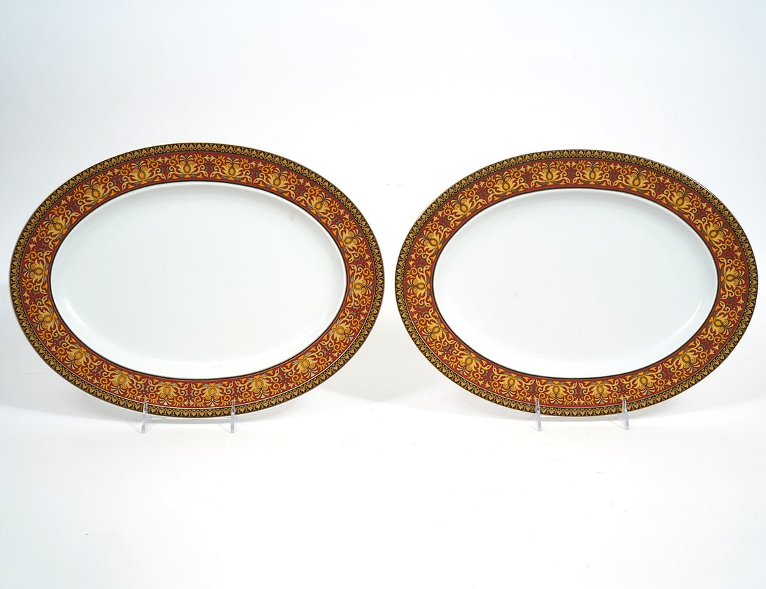 Two Versace Rosenthal Medusa Red Platters (1 of 5)